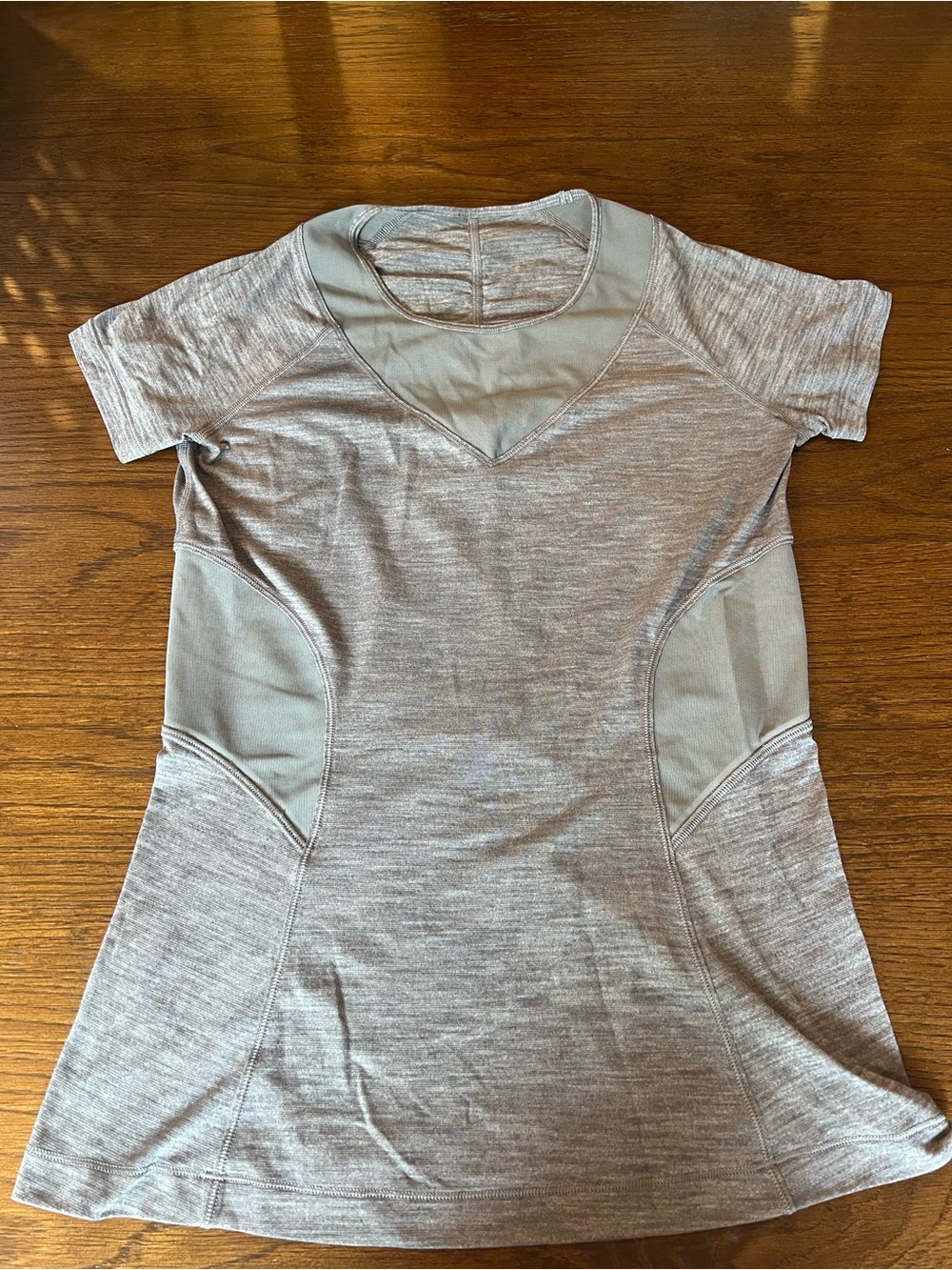 Light Gray Women's Performance V-Neck Top